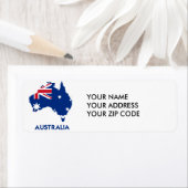 AUSTRALIA FLAG MAP ETIKET (Insitu)