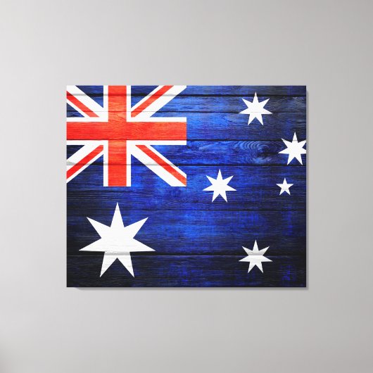 Australia Flag Wood Canvas Afdruk (Voorkant)