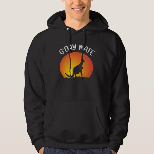 Australia G day Mate Aussie Pride  Australian Hoodie (Voorkant)