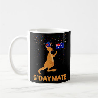 Australia G'day Mate Funny Kangaroo Australian Sym Koffiemok