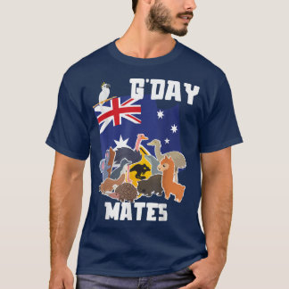 Australia GDay Mates Funny Animals Flag Souvenir K T-shirt