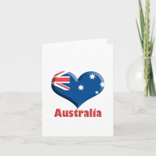 Australia Heart Notecard Kaart