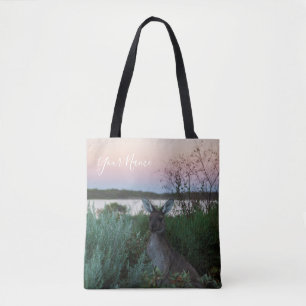 Australia Kangaroo Animal Wildlife Sunset Natuur Draagtas