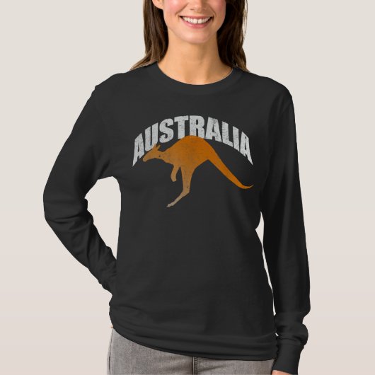 Australia Kangaroo Australian Herinnering T-shirt (Voorkant)