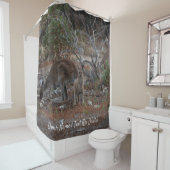 Australia Kangaroo Family Douchegordijn (In situ)