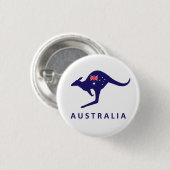 AUSTRALIA KANGAROO FLAG RONDE BUTTON 3,2 CM (Voorkant /achterkant)