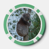 Australia Kangaroo Island Koala in een boom Poker Chips (Achterkant)