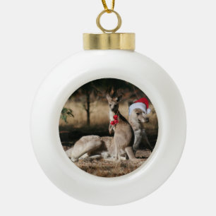 Australia Kangaroo Kerstmis Keramische Bal Ornament