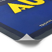 Australia Kangaroo Paws Vintage Travel Poster (Coin)