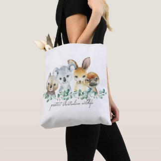 Australia Koala Kangaroo Canvas tas Eco Friendly