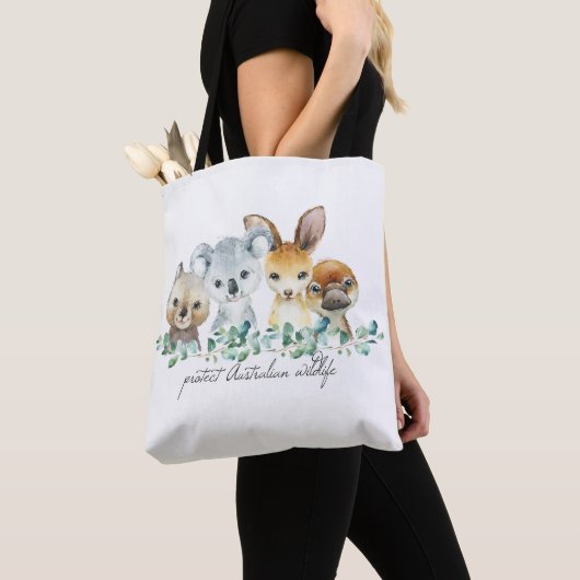 Australia Koala Kangaroo Canvas tas Eco Friendly (Dichtbij)