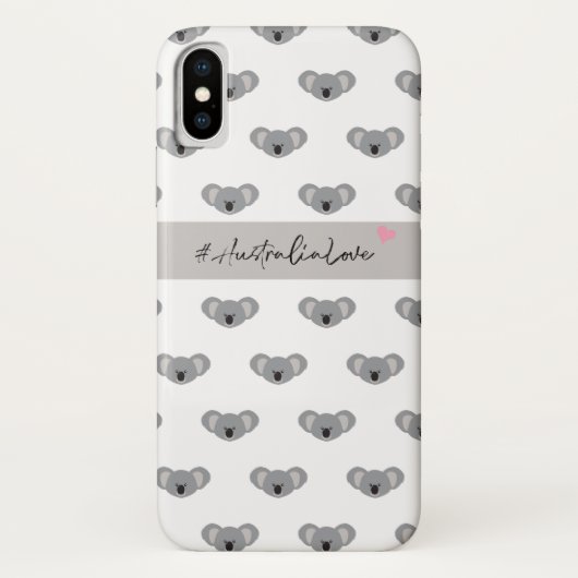 Australia Love Pink Heart Koala Pattern Case-Mate iPhone Case (Achterkant)