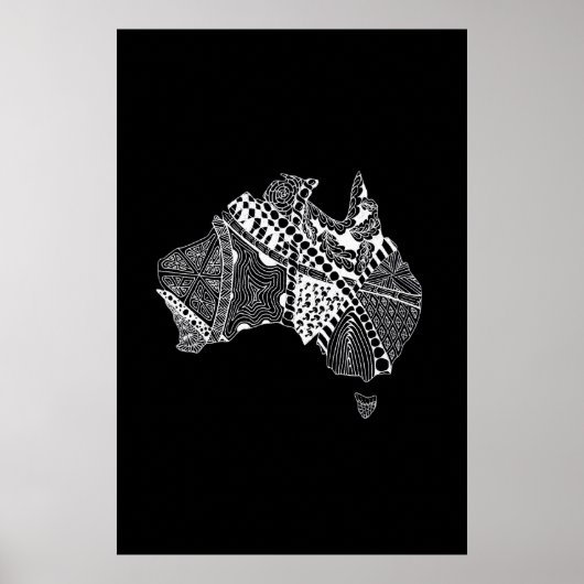 Australia Map Aussie Aussie Oi Oi Oi Oi Poster (Voorkant)