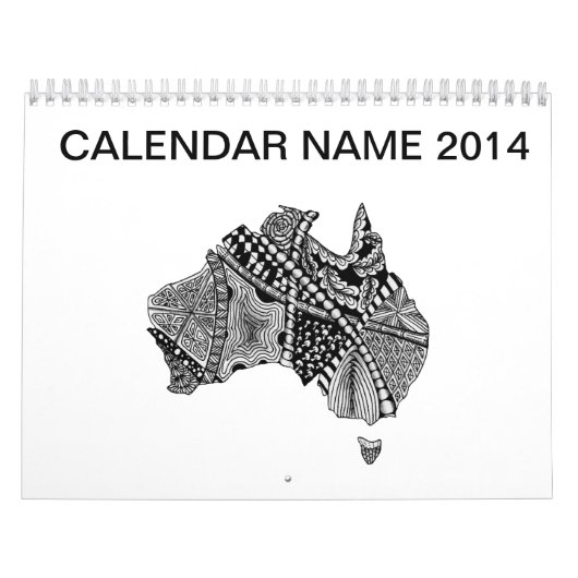 Australia Map Doodle Kalender (Hoes)