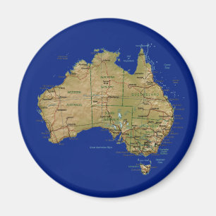 Australia Map Magnet Magneet