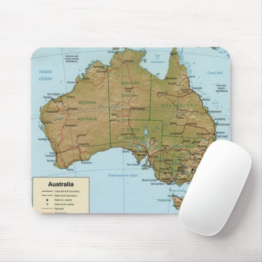 Australia Map Mousepad Muismat (Met muis)