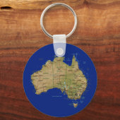Australia Map Sleutelhanger (Voorkant)