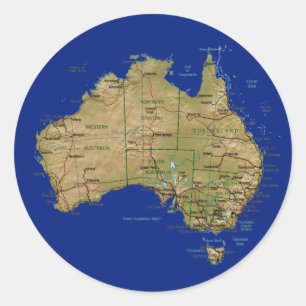 Australia Map Sticker