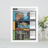 Australia Mock Ticket voor reizen en evenementen (Staand voorkant)