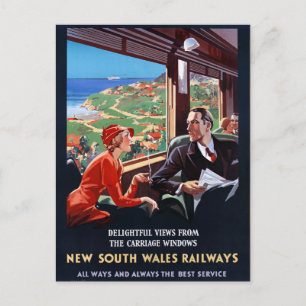 Australia New South Wales Restored Vintage Poster Briefkaart