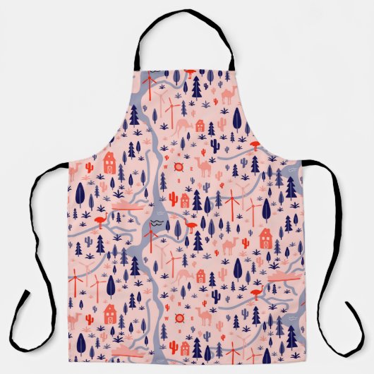 Australia pattern seamless design. Decoration text Schort (Voorkant)