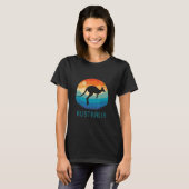 Australia Retro Kangaroo Outback Sunset Au T-shirt (Voorkant volledig)