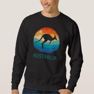 Australia Retro Kangaroo Outback Sunset Au Trui