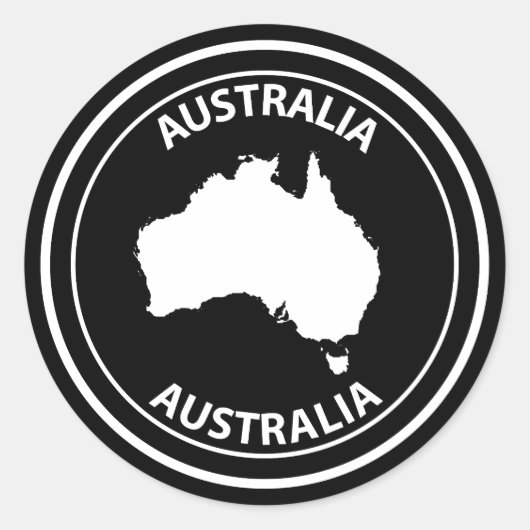 Australia Ronde Sticker (Voorkant)