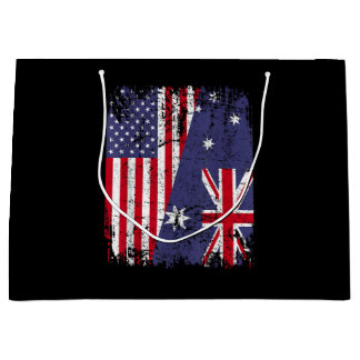 AUSTRALIA ROOTS Half-American Flag AUSTRALIË Groot Cadeauzakje