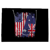 AUSTRALIA ROOTS Half-American Flag AUSTRALIË Groot Cadeauzakje (Achterkant)