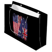 AUSTRALIA ROOTS Half-American Flag AUSTRALIË Groot Cadeauzakje (Voorkant Gekanteld)