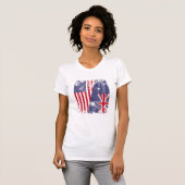 AUSTRALIA ROOTS Half-American Flag AUSTRALIË T-shirt (Voorkant volledig)