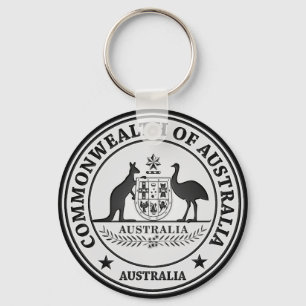 Australia Round Emblem Sleutelhanger