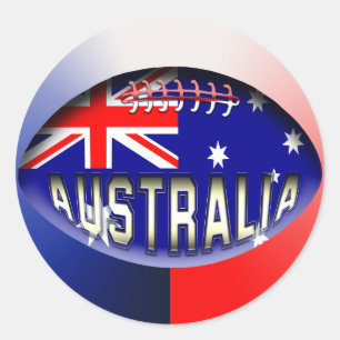 Australia Rugby Ball Ronde Sticker
