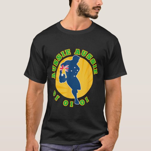 Australia Rugby, Wallabies Aussie Aussie Aussie Oi T-shirt (Voorkant)