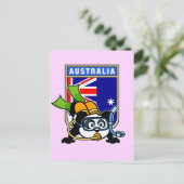 Australia Scuba Diving Panda Briefkaart (Staand voorkant)