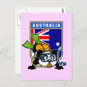 Australia Scuba Diving Panda Briefkaart (Voorkant / Achterkant)