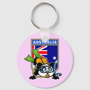 Australia Scuba Diving Panda Sleutelhanger