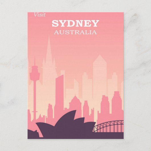 Australia Sydney Vintage Travel Briefkaart (Voorkant)