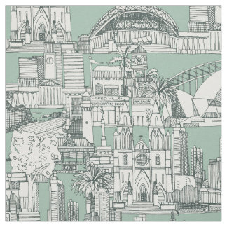 Australia toile de jouy balsam duck egg stof