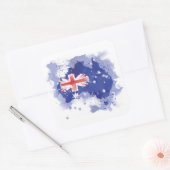 Australia Watercolor Map Vierkante Sticker (Envelop)