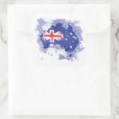 Australia Watercolor Map Vierkante Sticker (Tas)