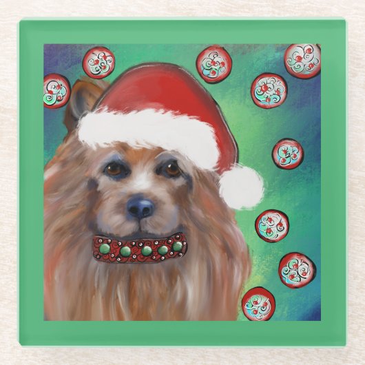 AUSTRALIAANSE TERRIER GLAZEN ONDERZETTER (Voorkant)