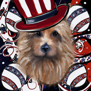 AUSTRALIAANSE TERRIER VIERKANTE KARTONNEN ONDERZETTER