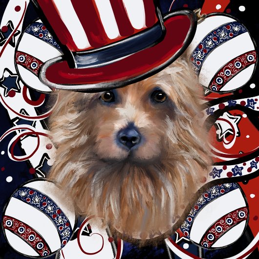 AUSTRALIAANSE TERRIER VIERKANTE KARTONNEN ONDERZETTER