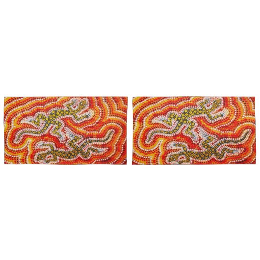 "AUSTRALIAN-Aboriginal-Art" Kussensloop (Voorkant-Set)