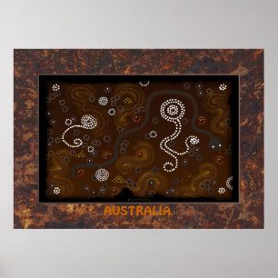 Australian Aboriginal Desert Art History Poster IV
