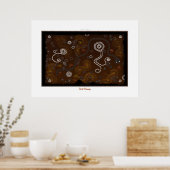 Australian Aboriginal Desert Dreaming Art Poster (Keuken)