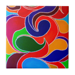 Australian Aboriginal Rainbow Dreamweaver Tegel Tegeltje