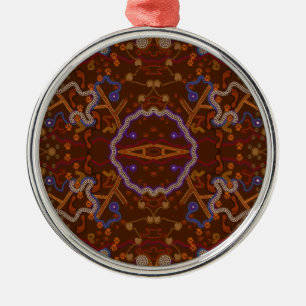 Australian Aborigines Walkabout with Animal Tracks Metalen Ornament